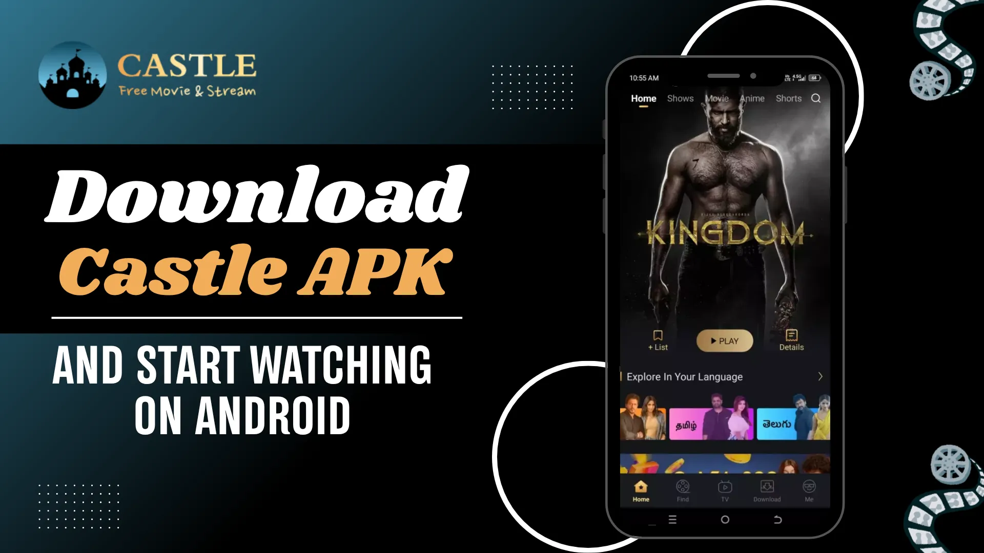 Castle APK download option for watching movies on Android phones